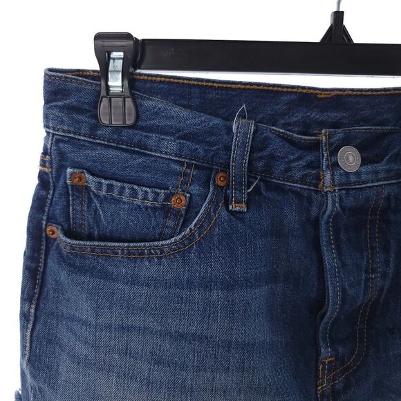Levi's 501 Women's Size 26 Cherry Denim Raw Hem Distressed Shorts - Picture 2 of 8